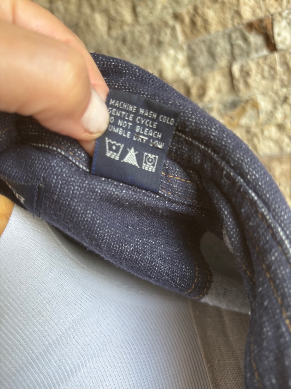 Classic Navy Long-Sleeve Henley Pullover Vintage - Picture 7 of 8